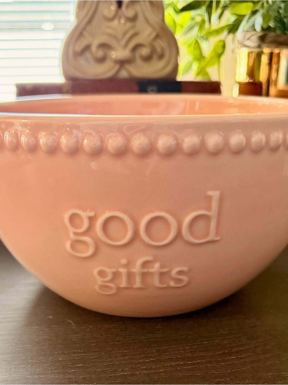 Mary & Martha Good Gifts Peach Pink Bowl 7.5”